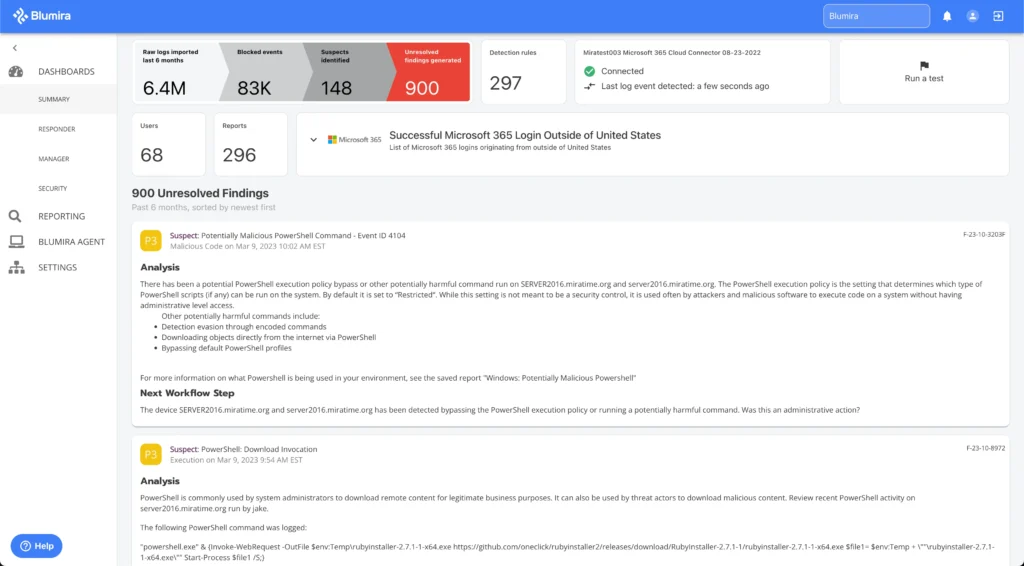 blumira UI