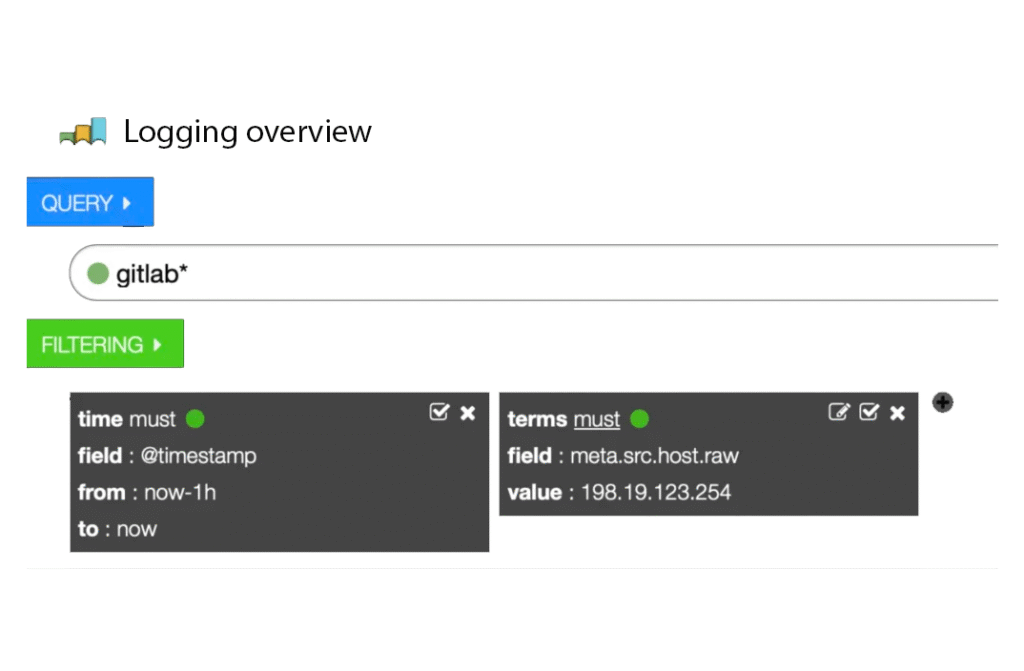 log filtering screenshot