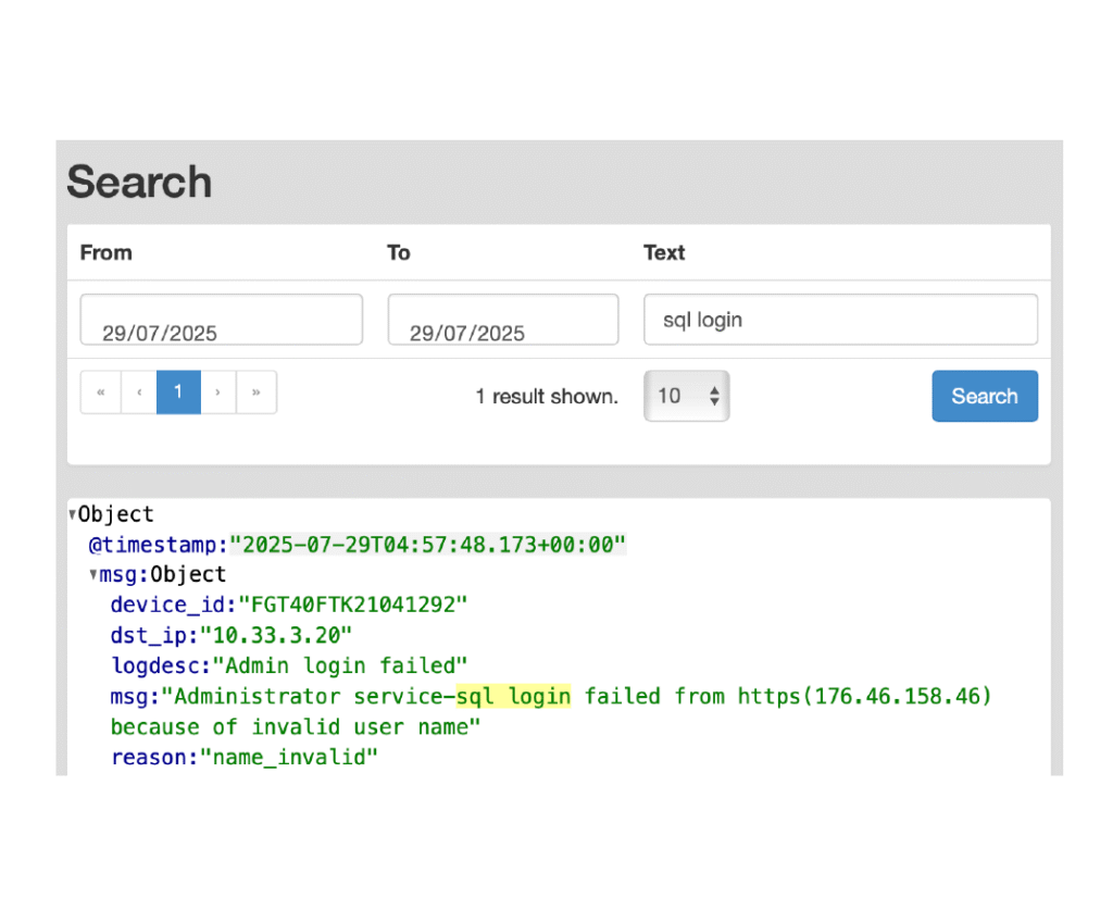 intuitive search screenshot firewall