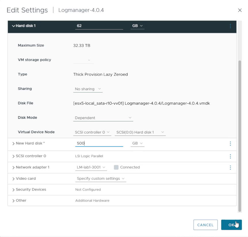 Adding an extra virtual disk for data