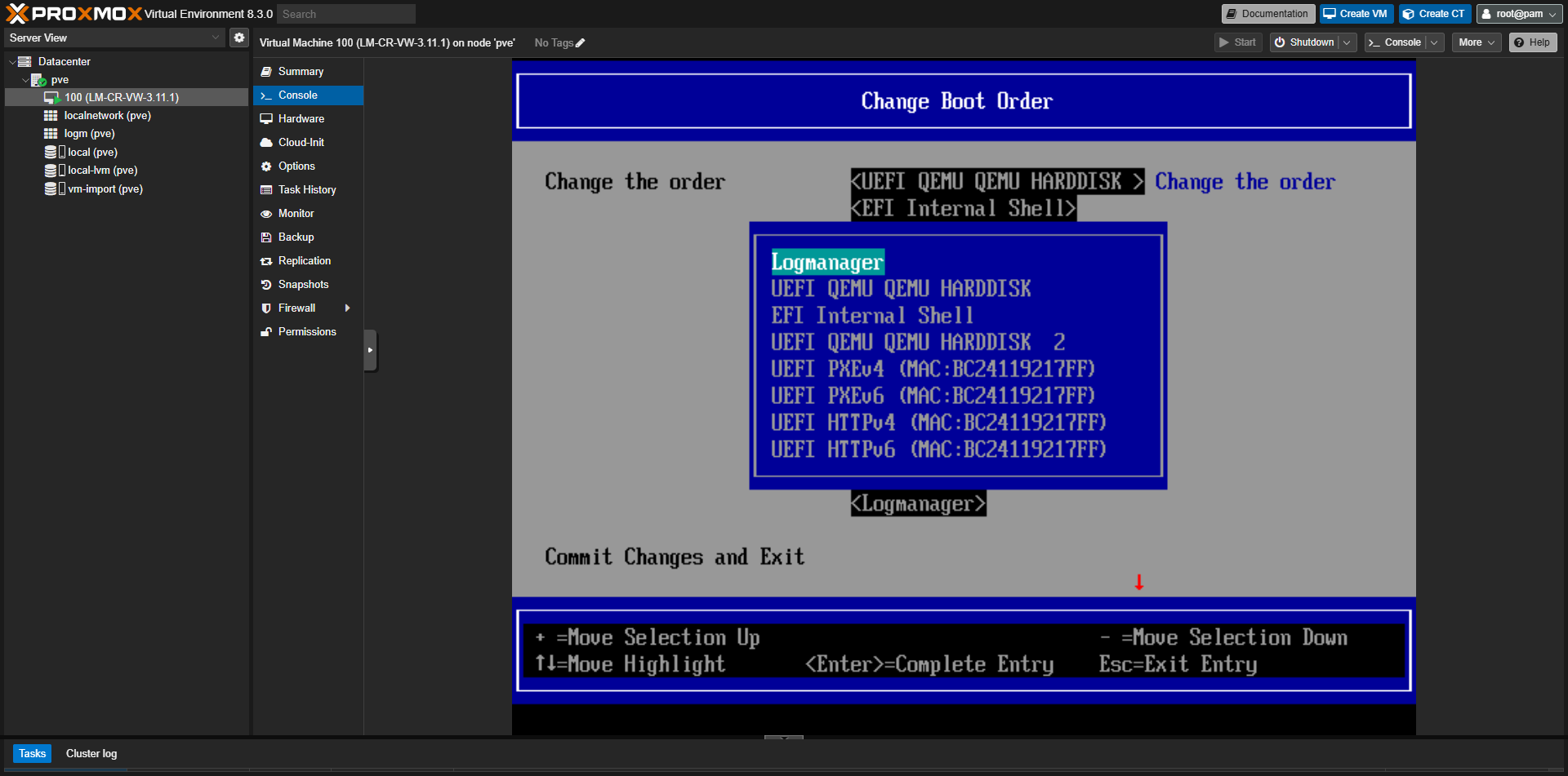 UEFI - změna pořadí bootování