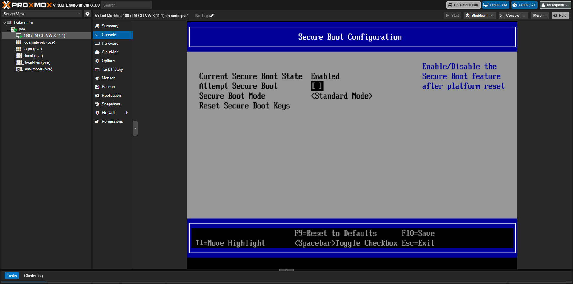 UEFI - vypnutí Secure Boot
