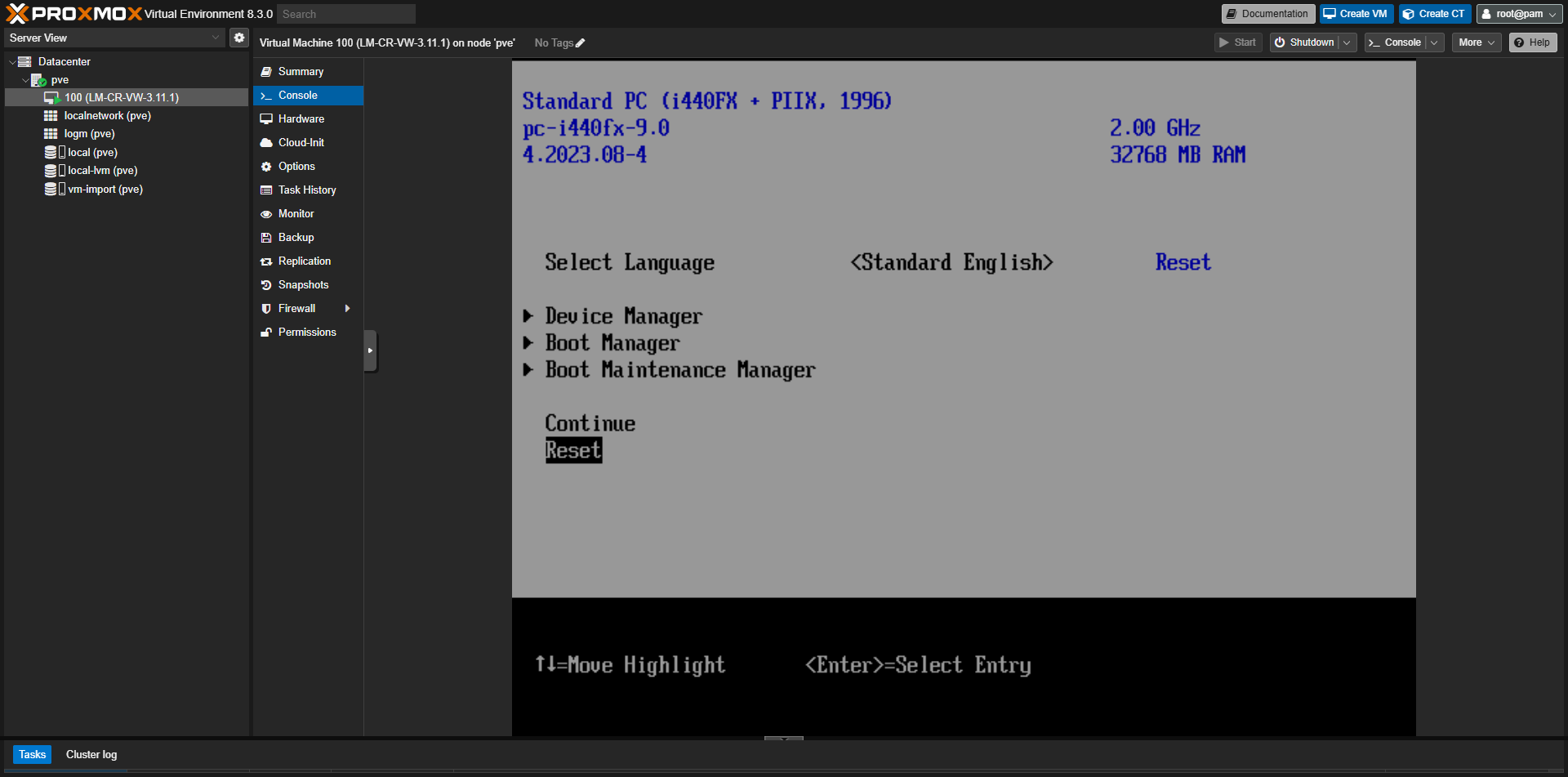 UEFI - restart systému