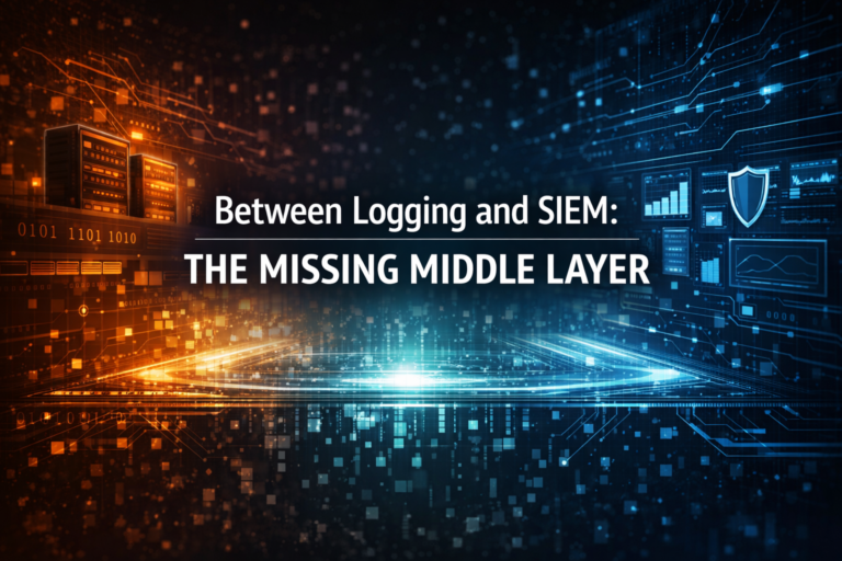 between logging and siem illustration
