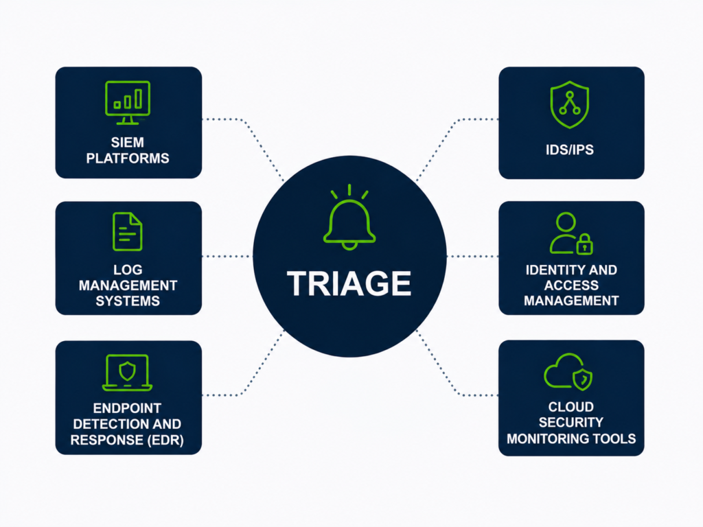 common sources of alerts triage cybersecurity img