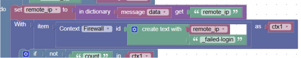 Blockly firewall alert final configuration in Logmanager