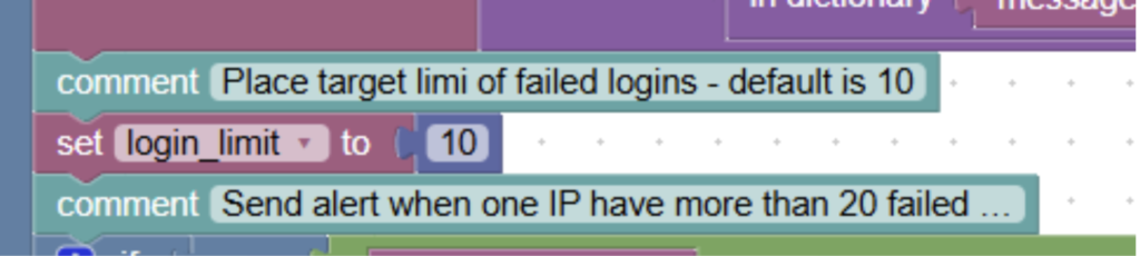Threshold setup in Logmanager