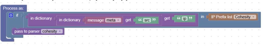 Classifier setup for Cohesity parser in Logmanager