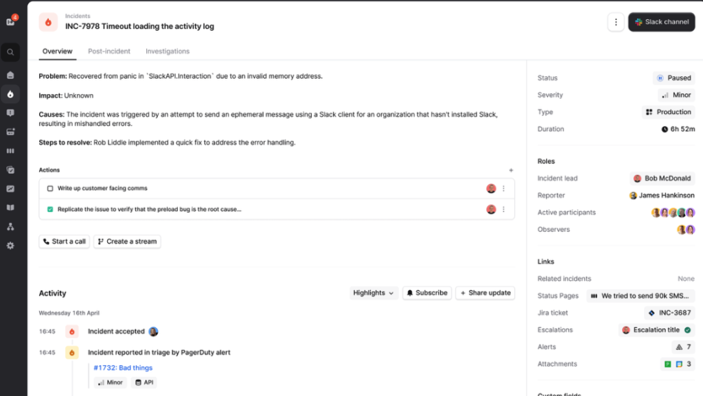 incident UI